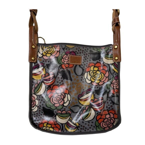 Fossil Vinyl Crossbody Bag Floral Design - Picture 1 of 6